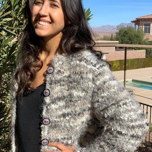 Hand Knitted Boucle Cardi